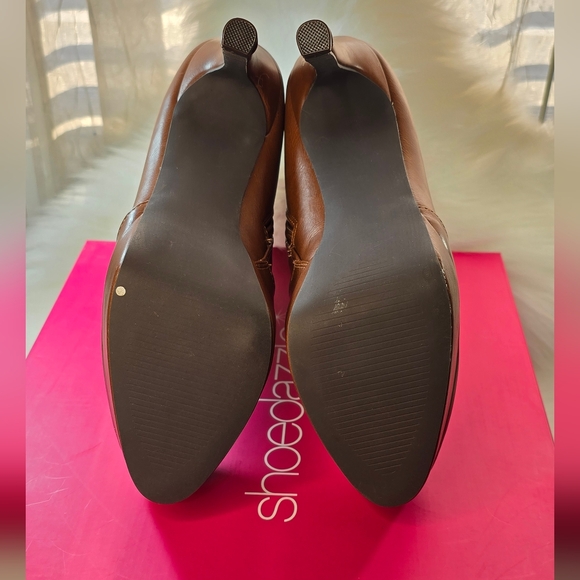 Shoedazzle Natashia Platform Booties Size 8 Brown - Picture 5 of 6